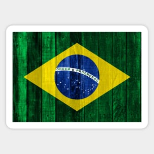 Flag of Brazil Brazilian Flags Memorabilia - Wood Sticker